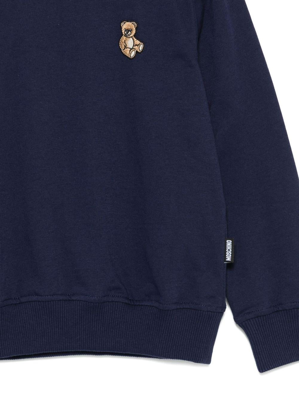 Maglione blu navy per bambino HRF08VLCA40 40016 Moschino Kids 