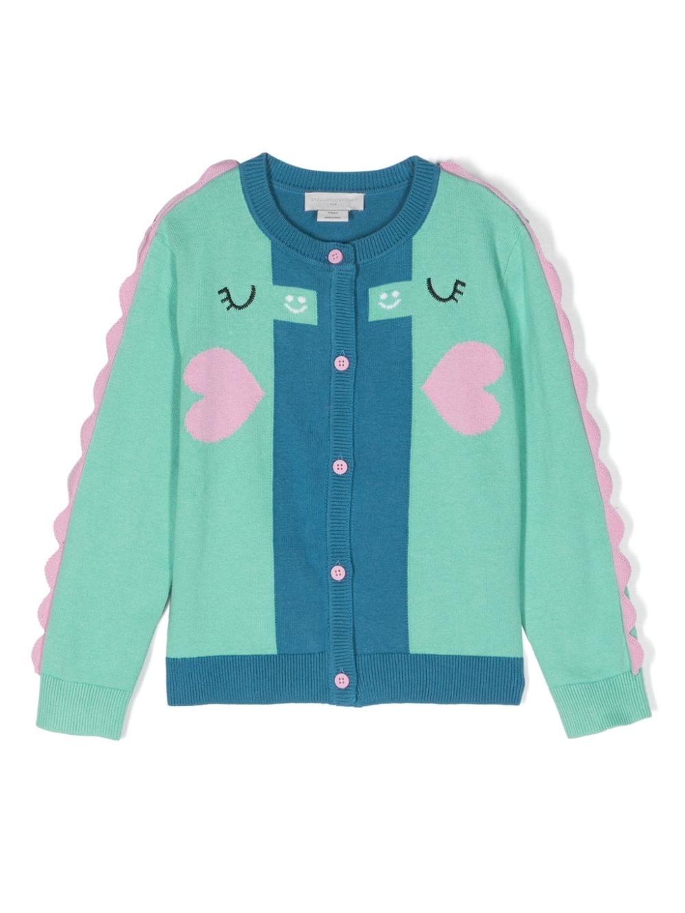 Cardigan verde per bambina