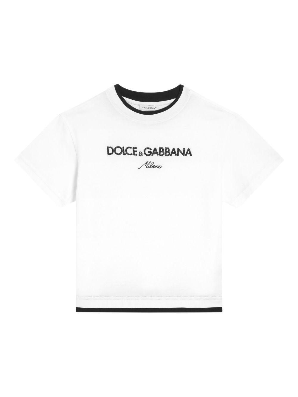 T-shirt bianco per bambino L4JTIYG7PEJ W0800 Dolce & Gabbana Kids 