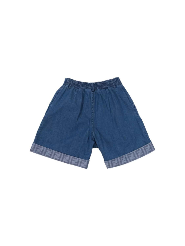 Bermuda blu per bambina JFF400AVWI F0QG0 Fendi Kids 