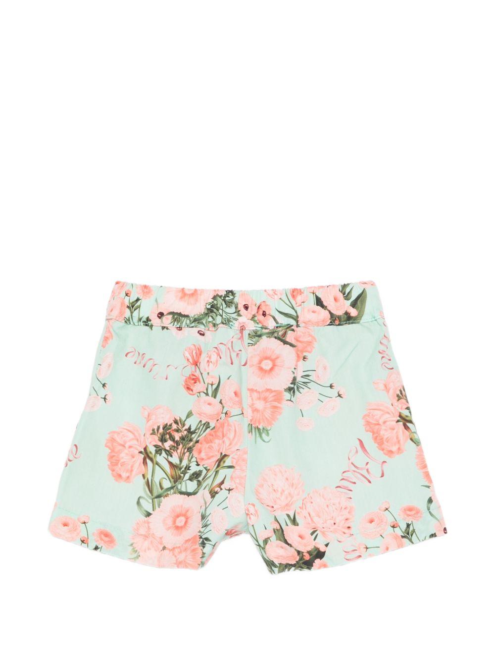 Bermuda blu/rosa per neonata BGBE0050CAB07 D999 Miss Blumarine 