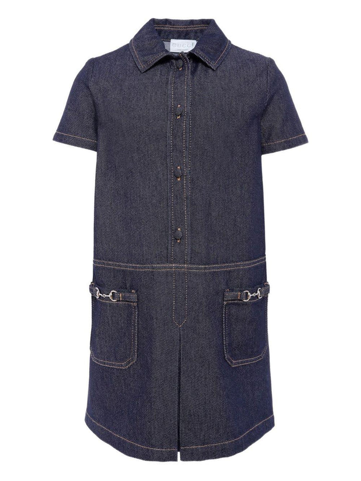 Abito blu per bambina 827449XDDCP 4100 Gucci Kids 