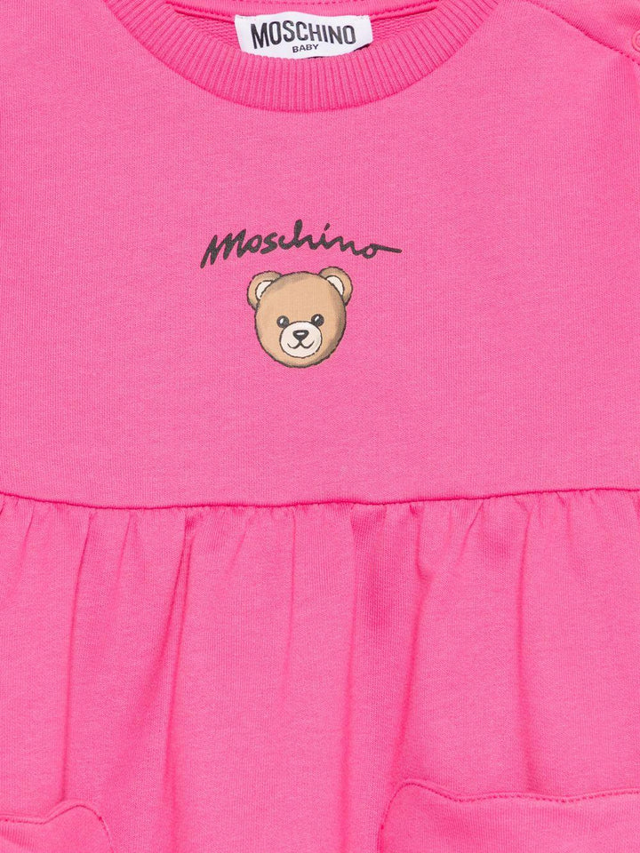 Abito rosa per neonata MDV0DGLCA19 50533 Moschino Kids 