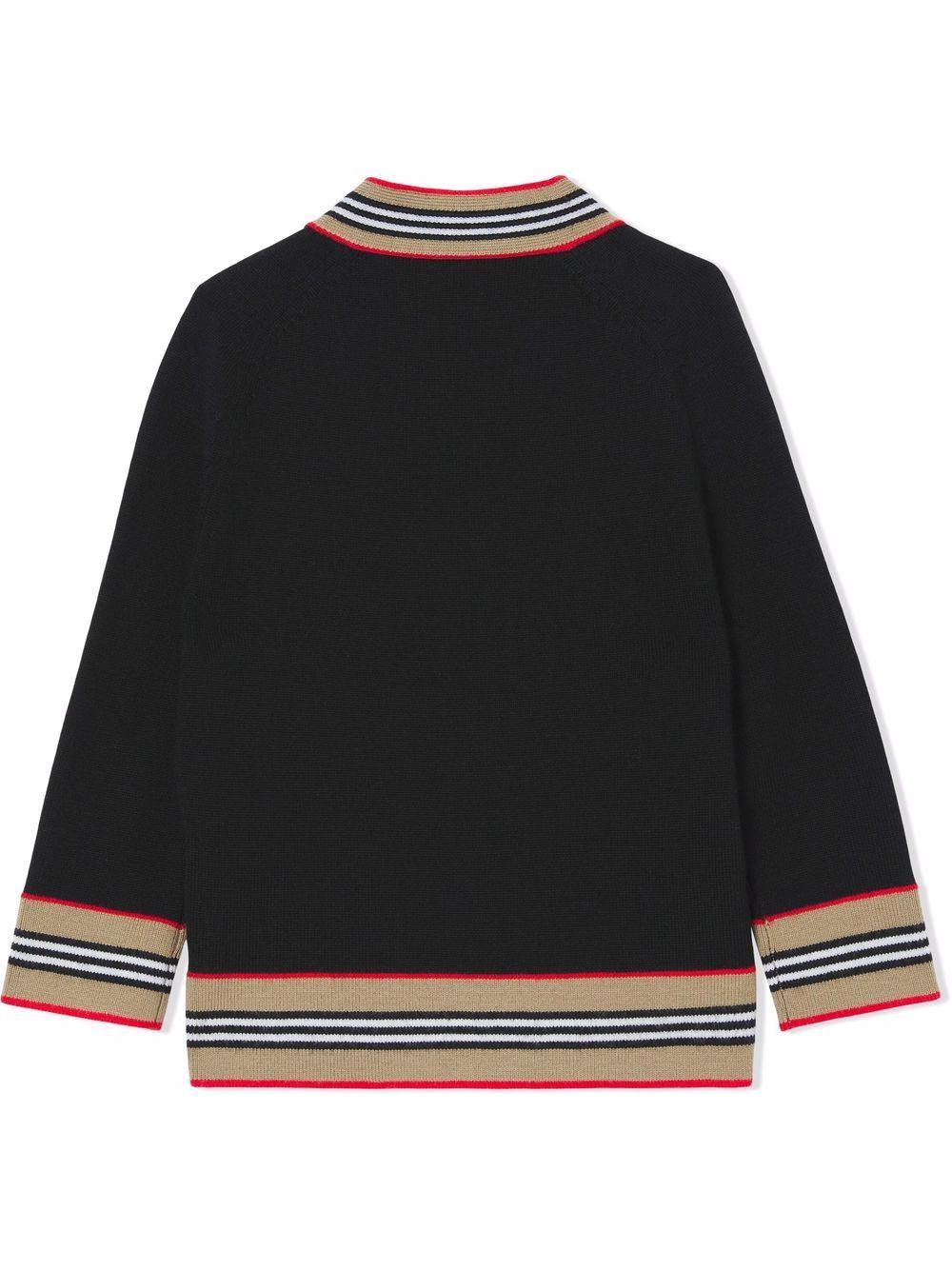 Cardigan nero per neonata 8047616 A1189 Burberry Kids 