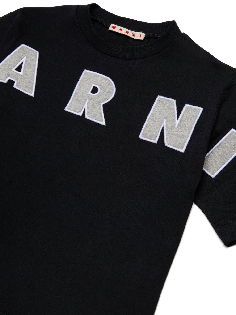 T-shirt nera per bambino M01733M00RF 0M90E Marni Kids 