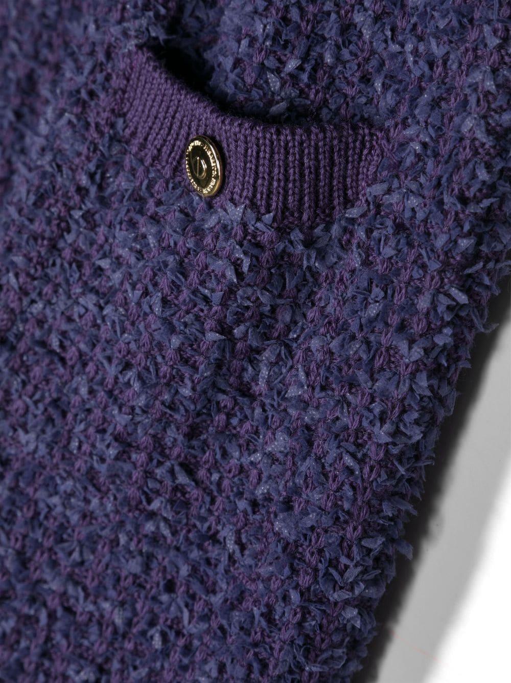 Gonna boucle viola per bambina