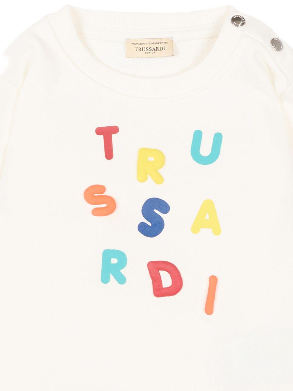 Felpa bianco sporco per neonato TIP26084FE O-W Trussardi Kids 