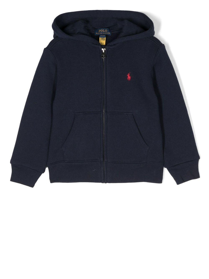 Felpa per bambino in misto cotone blu 323547626 001 Ralph Lauren Kids 