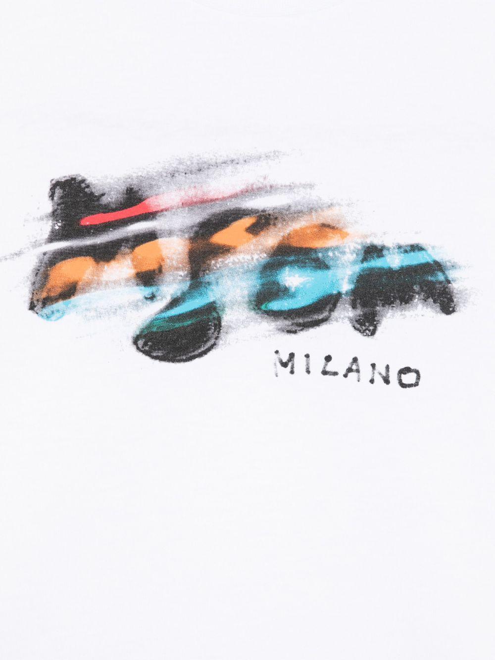 T-shirt bianca con logo per bambino