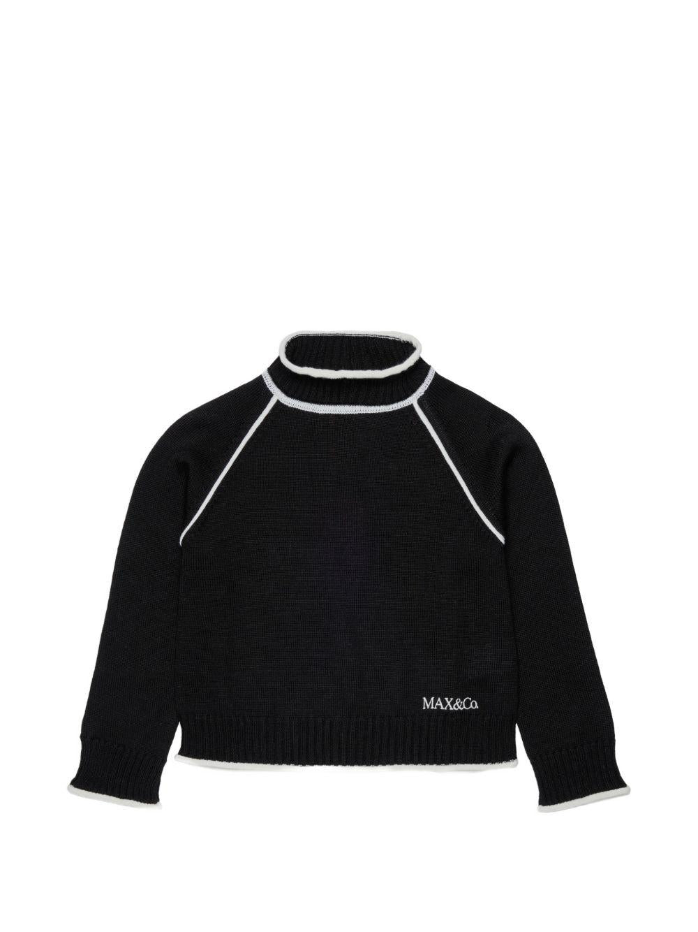 Maglia nera per bambina MX0405MX02G MX900 Max&co Kids 