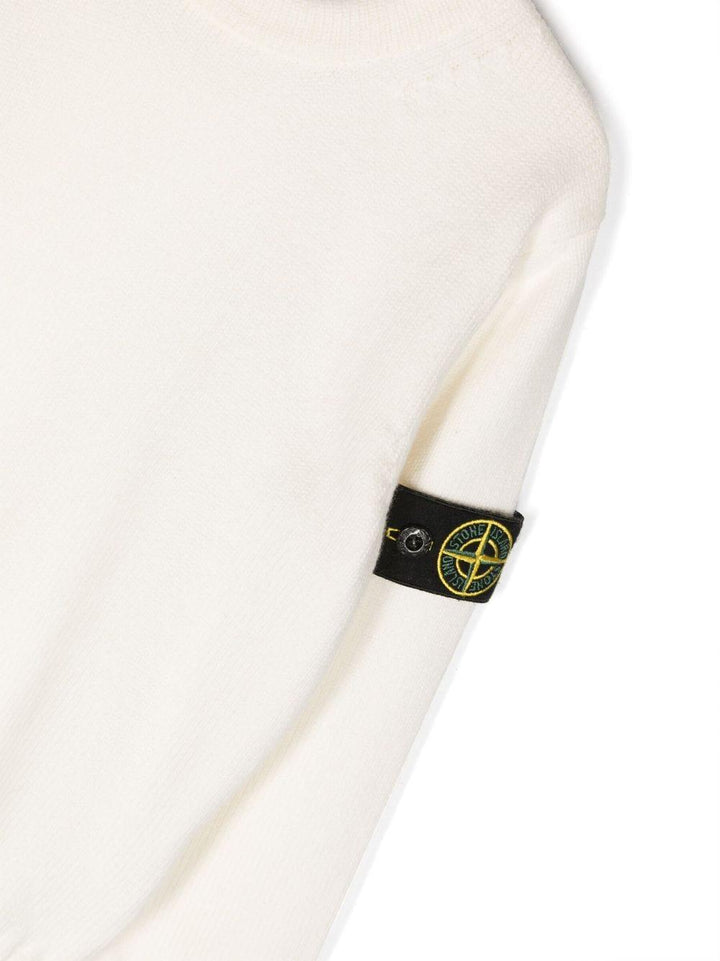 Maglione bianco per bambino con logo