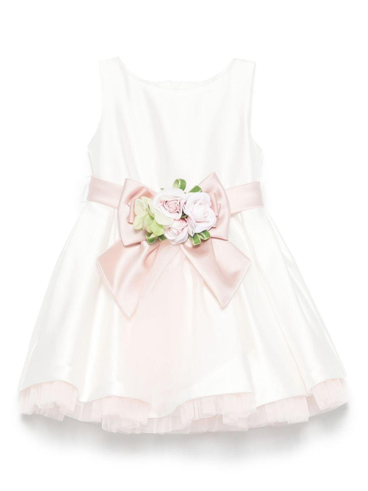 Abito rosa chiaro/bianco per neonata