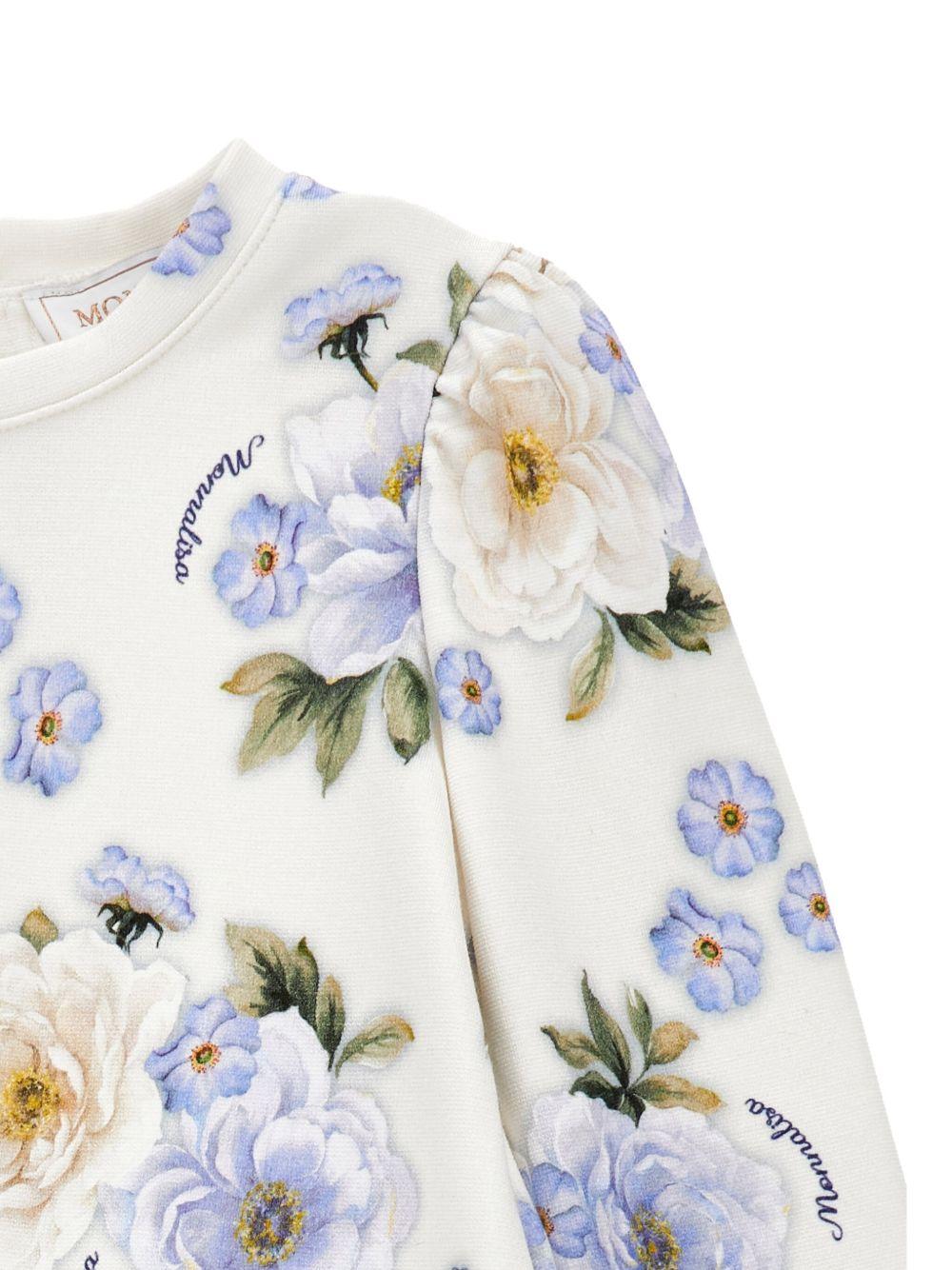 Abito bianco per neonata 31F9106659 0258 Monnalisa Kids 