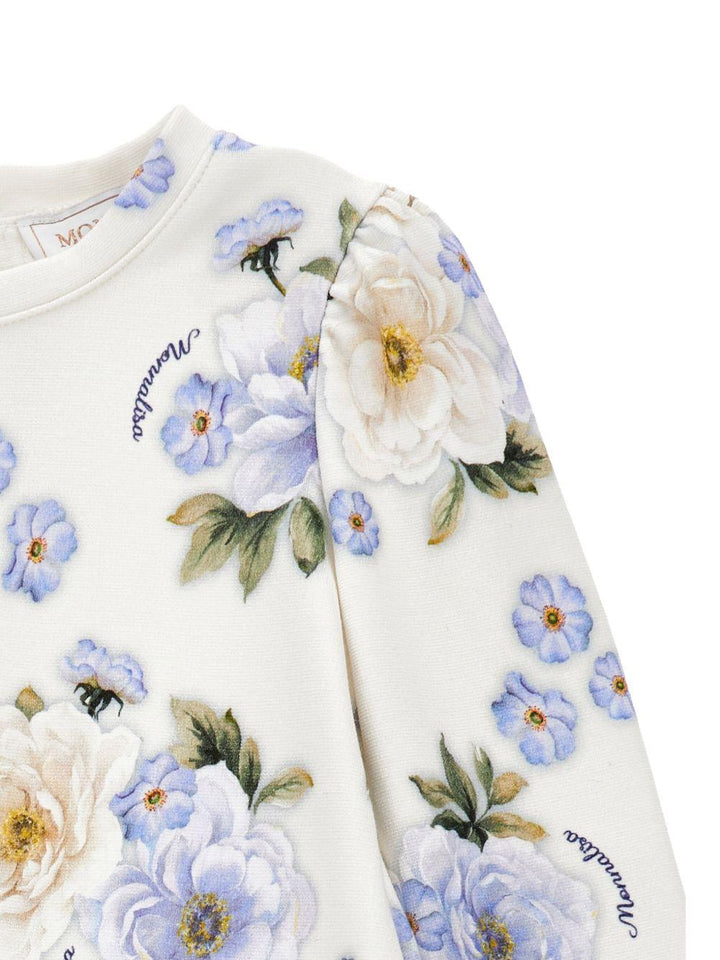 Abito bianco per neonata 31F9106659 0258 Monnalisa Kids 