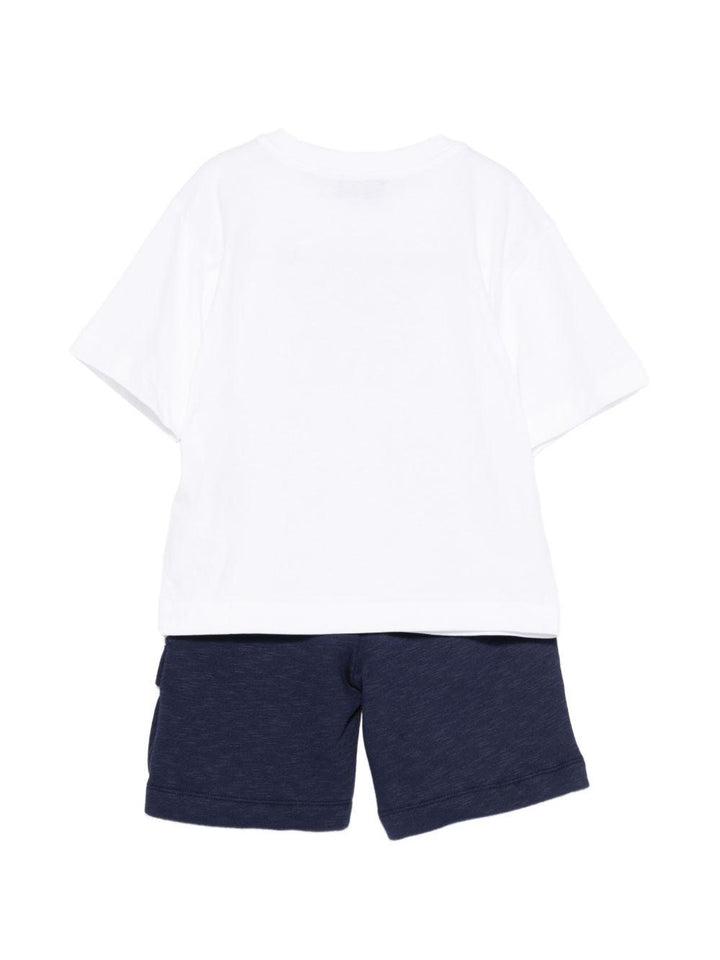 Completo bianco/blu per bambino HUG00WLCA88 83240 Moschino Kids 