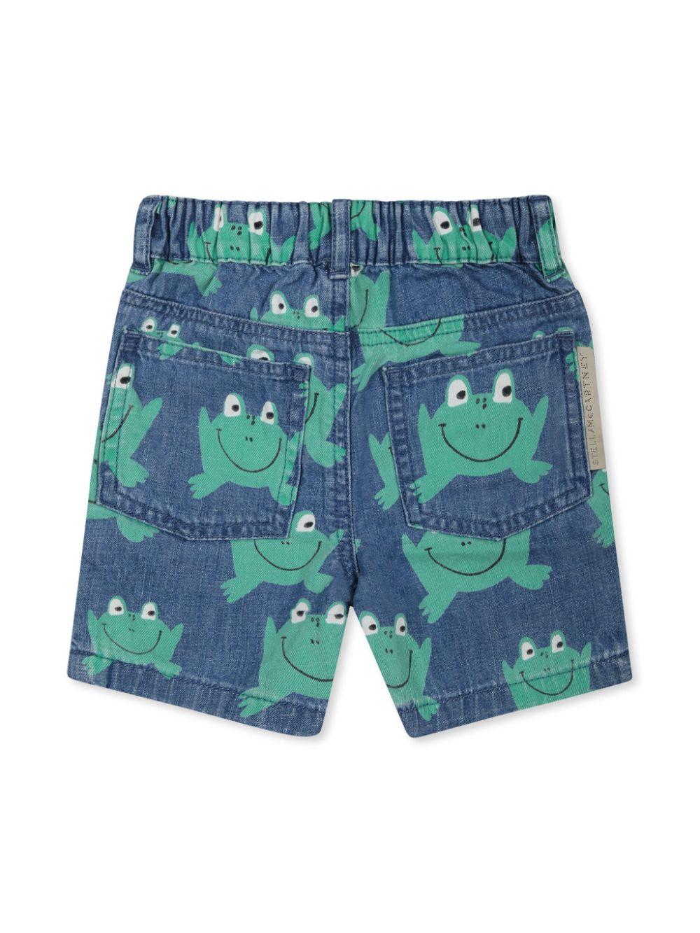 Indigo blue bermuda shorts for baby