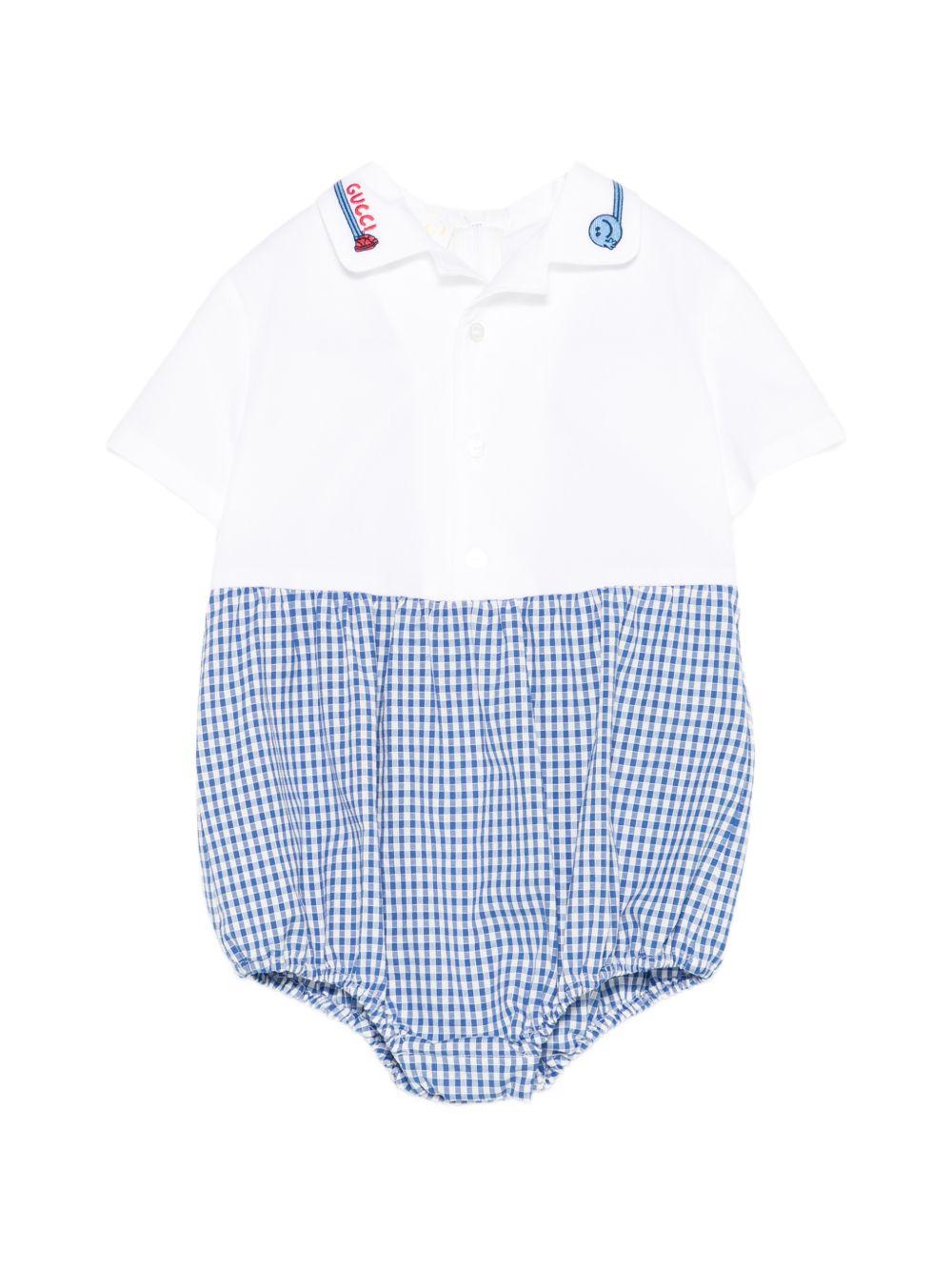 Tutina bianca/blu per neonato 854181XWA7Y 4337 Gucci Kids 