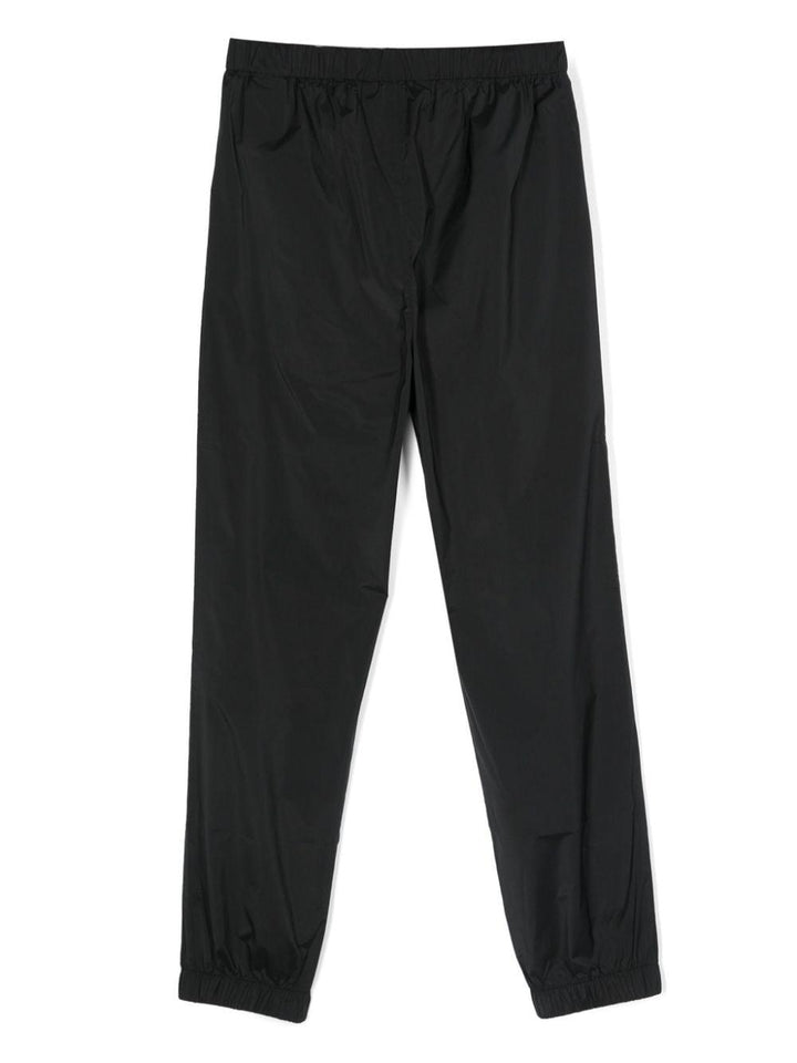 Black trousers for boys with logo