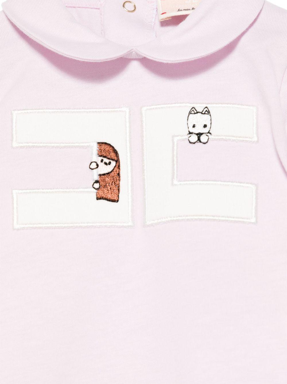 Tutina rosa quarzo per neonata ENTU1310JF054 C035 Elisabetta Franchi Kids 