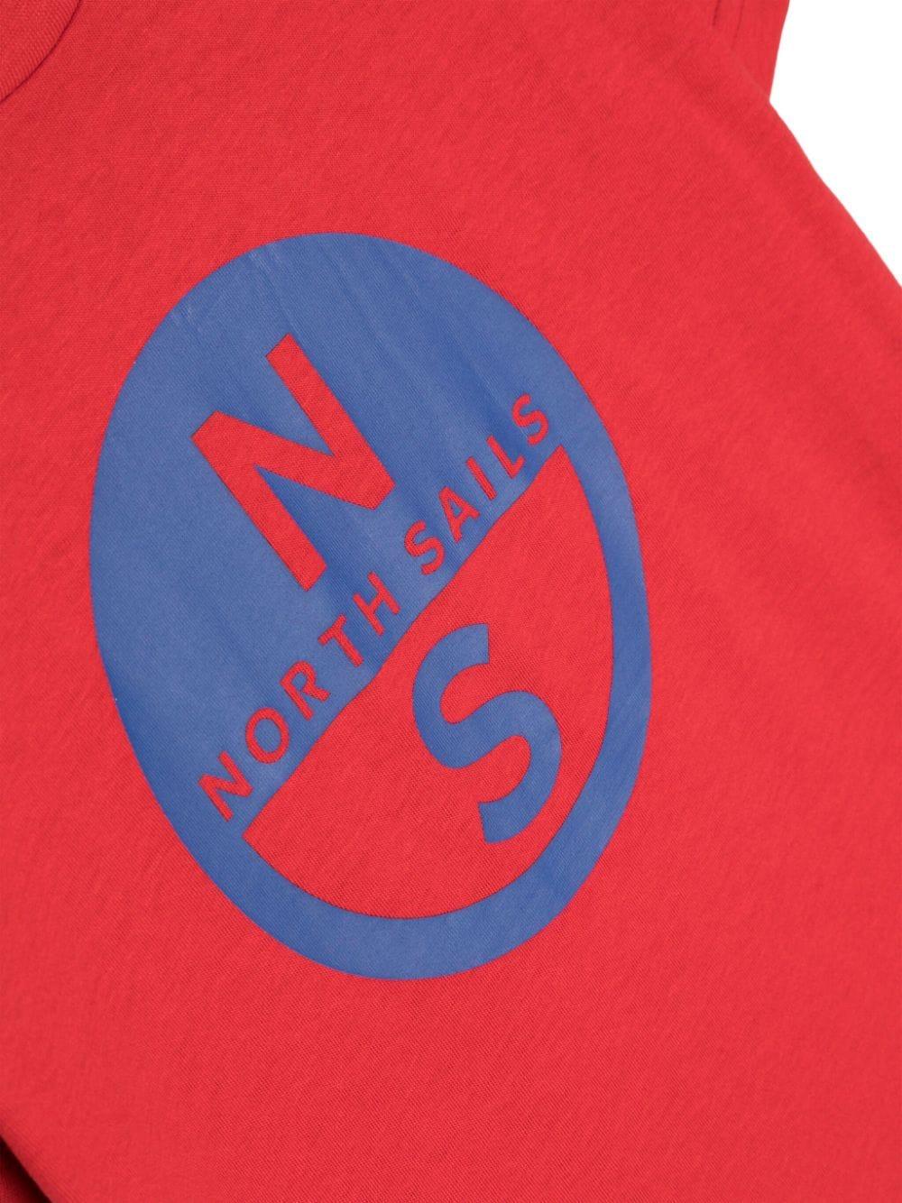 Red t-shirt for boys with logo