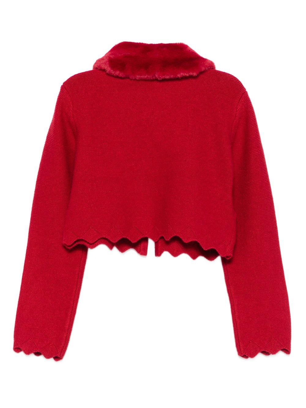 Cardigan rosso per bambina 5834 081 Abel & Lula 