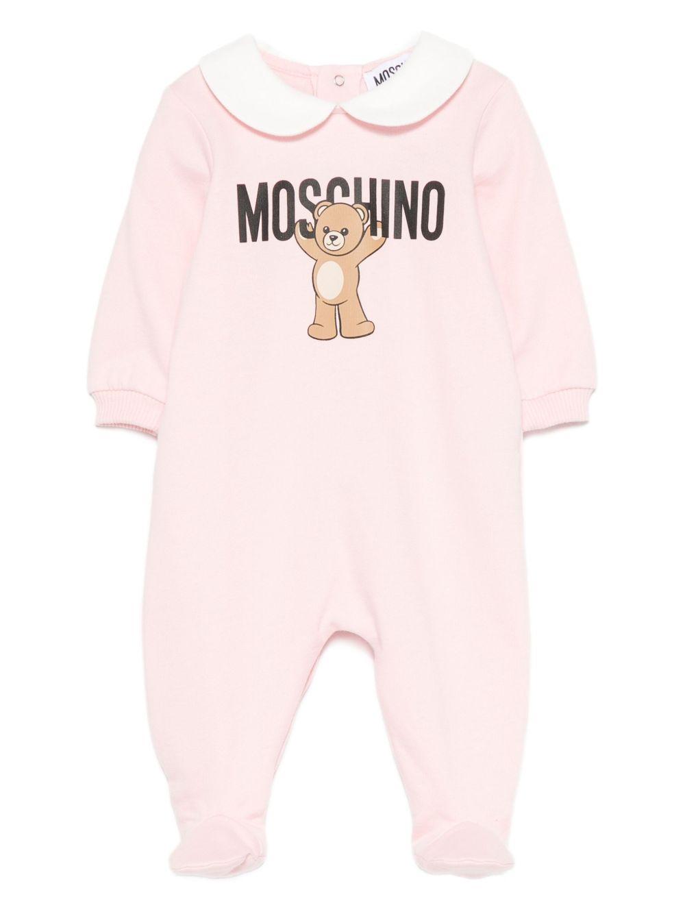 Tutina rosa chiaro per neonata MXY037LCA40 50209 Moschino Kids 