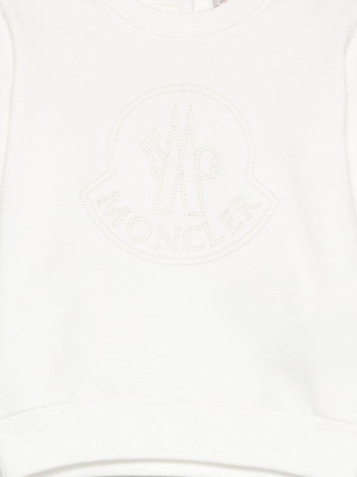 Felpa bianca per neonato 9518G0000289AM3 034 Moncler Kids 