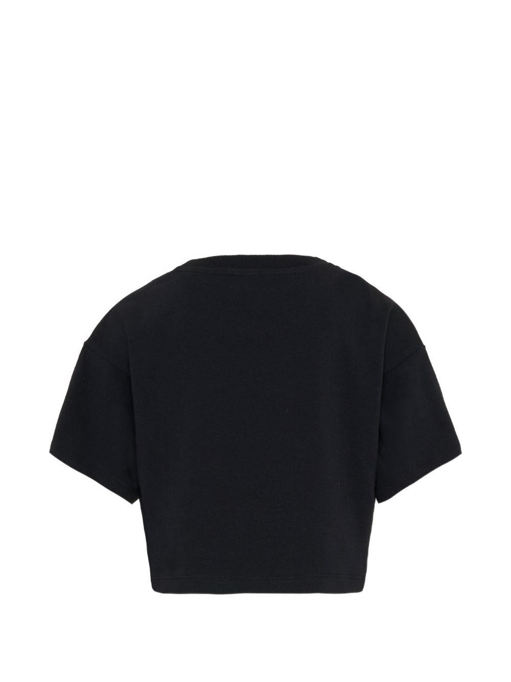 T-shirt nero per bambina HDM072LBA00 60100 Moschino Kids 