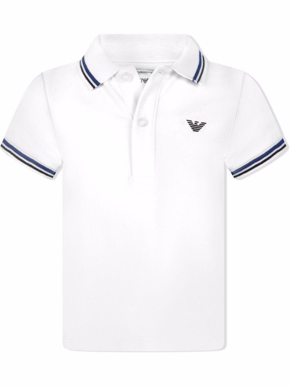 Polo bianca per neonato 8NHFB31JPTZ 0100 Emporio Armani Kids 