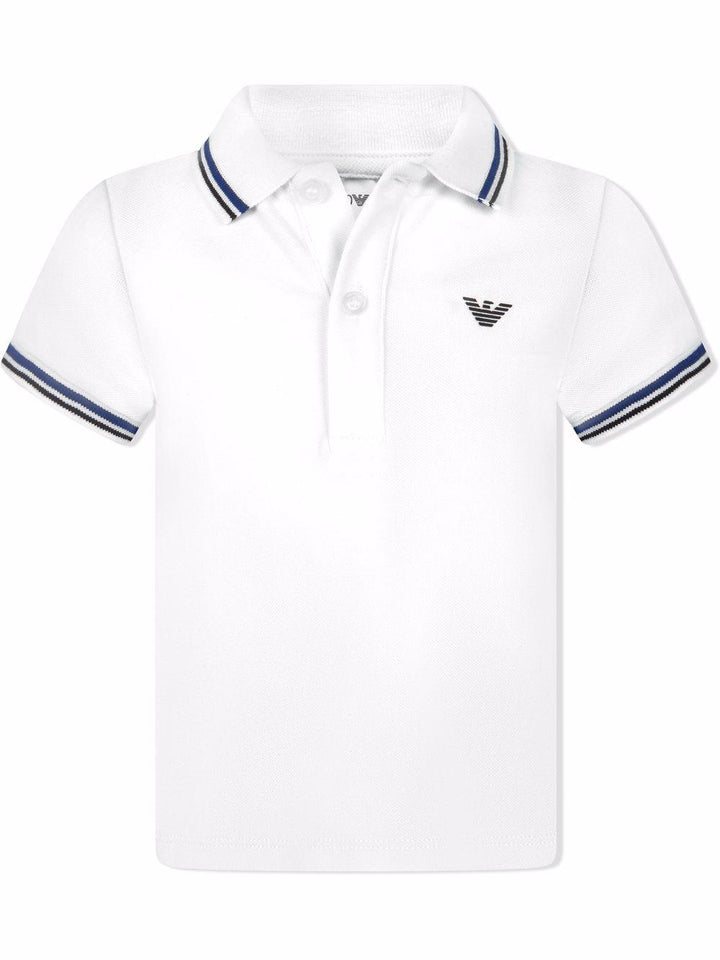 Polo bianca per neonato 8NHFB31JPTZ 0100 Emporio Armani Kids 