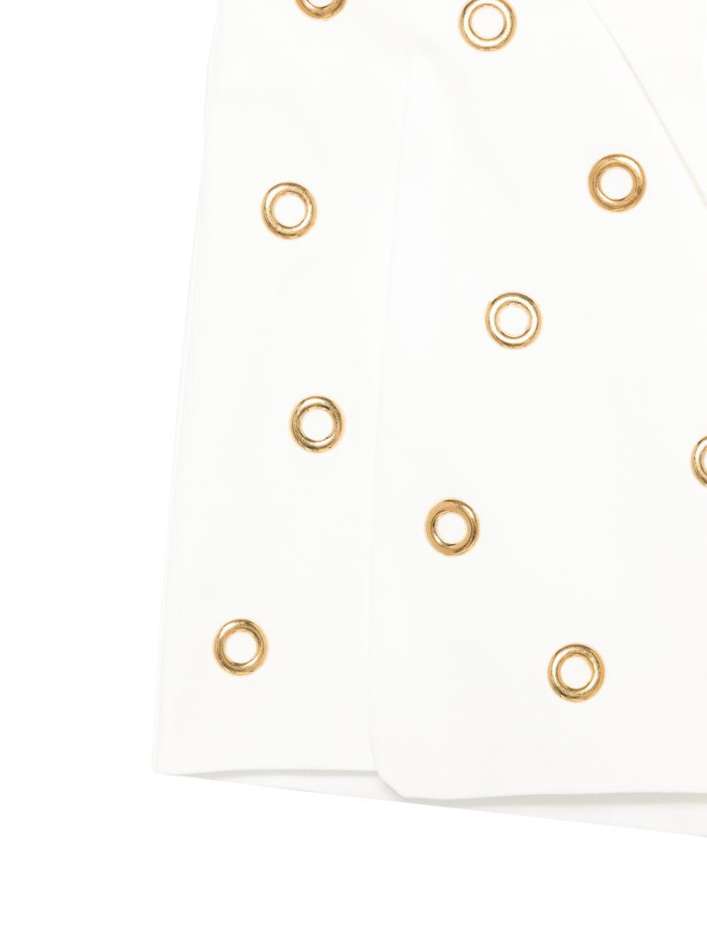 Gonna bianca per bambina KFGO0160CE01B 0065 Pinko Kids 