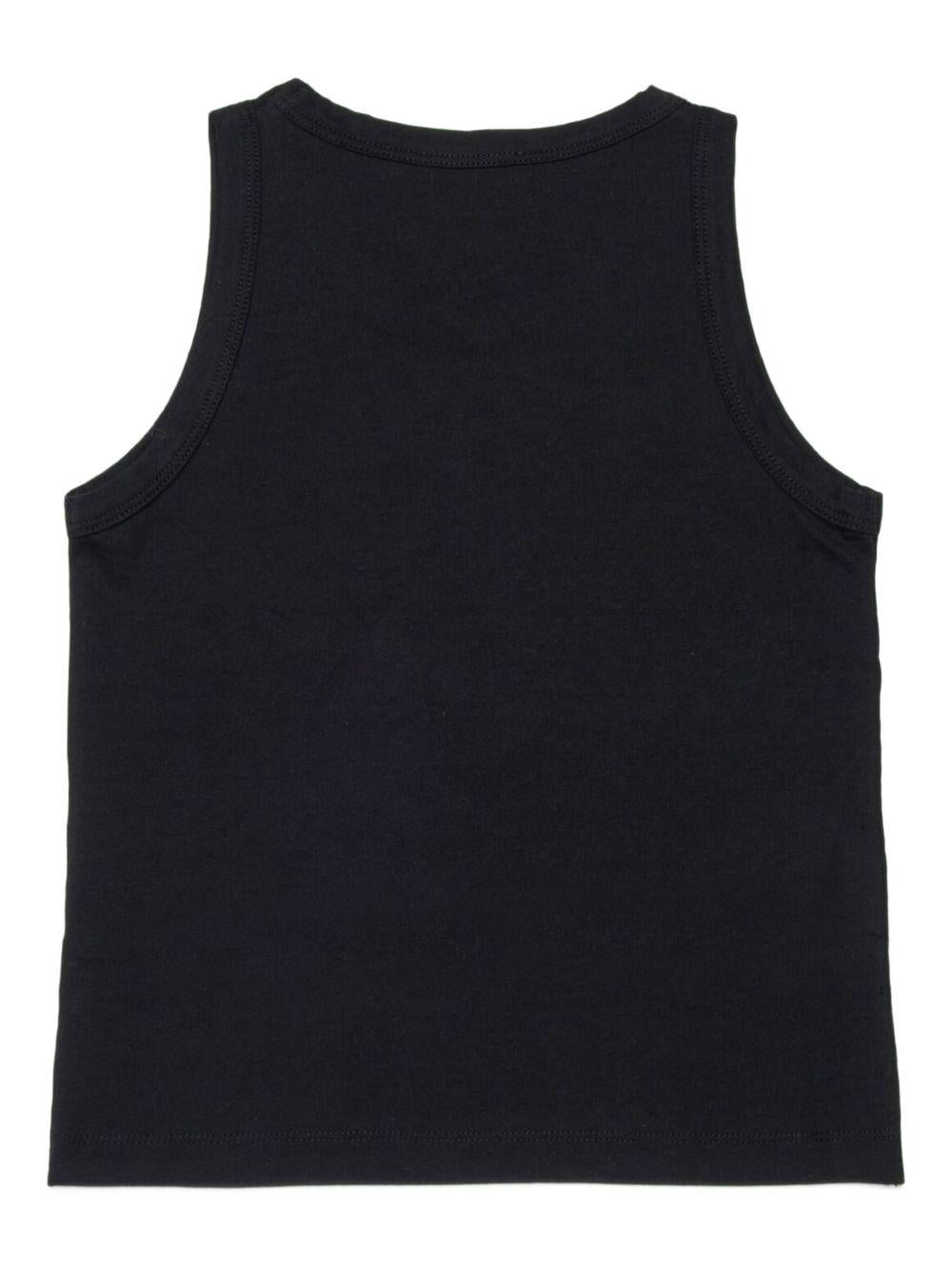 T-shirt nera per bambina J02600KYA0B K900 Diesel Kids 