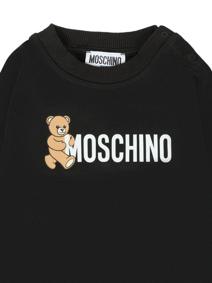 Felpa nera per neonato M8F03QLCA83 60100 Moschino Kids 
