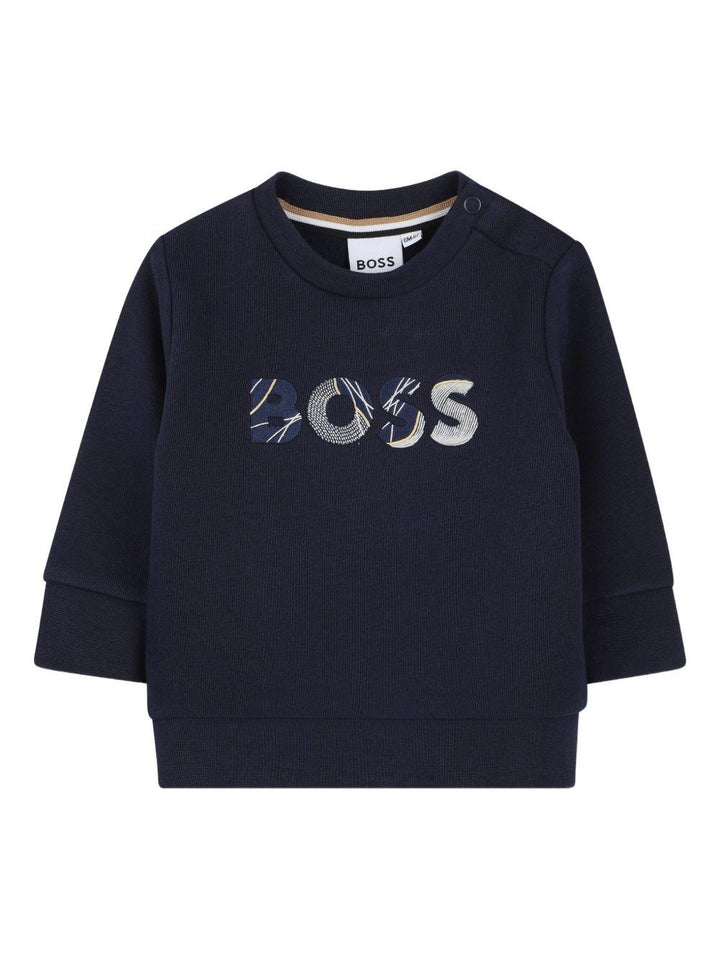 Felpa blu navy per neonato J52457 849 Boss Kids 