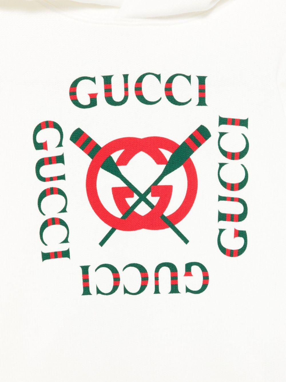 Felpa bianca per bambino con logo