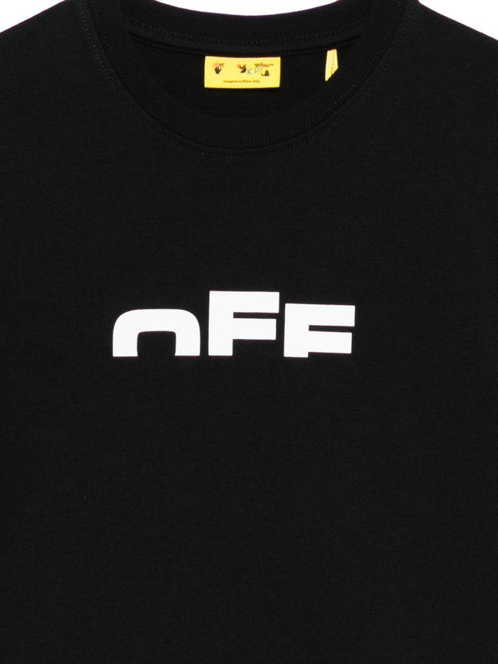 T-shirt nera per bambino OBAA002F25JER002 1001 Off White Kids 