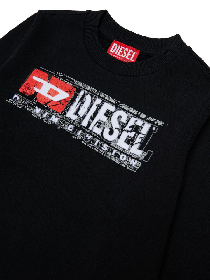 Felpa nera per bambino J02973KYAVF K900 Diesel Kids 