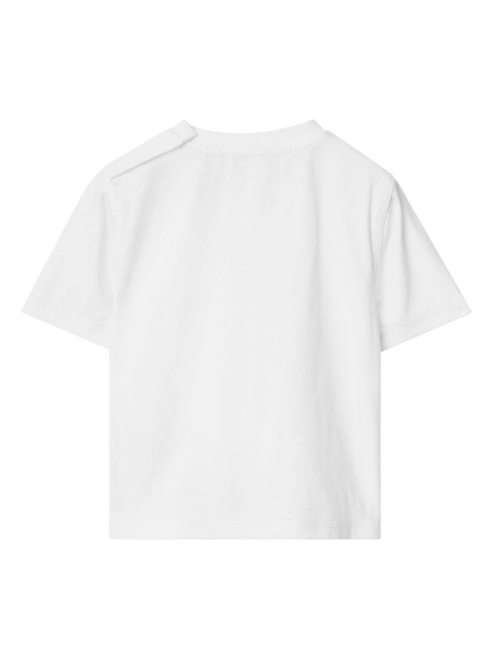 T-shirt bianca per neonato 8104509 A1464 Burberry Kids 