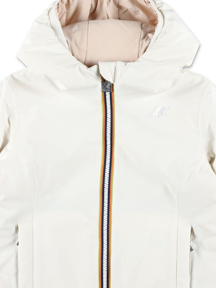 White/light pink jacket for girls with logo