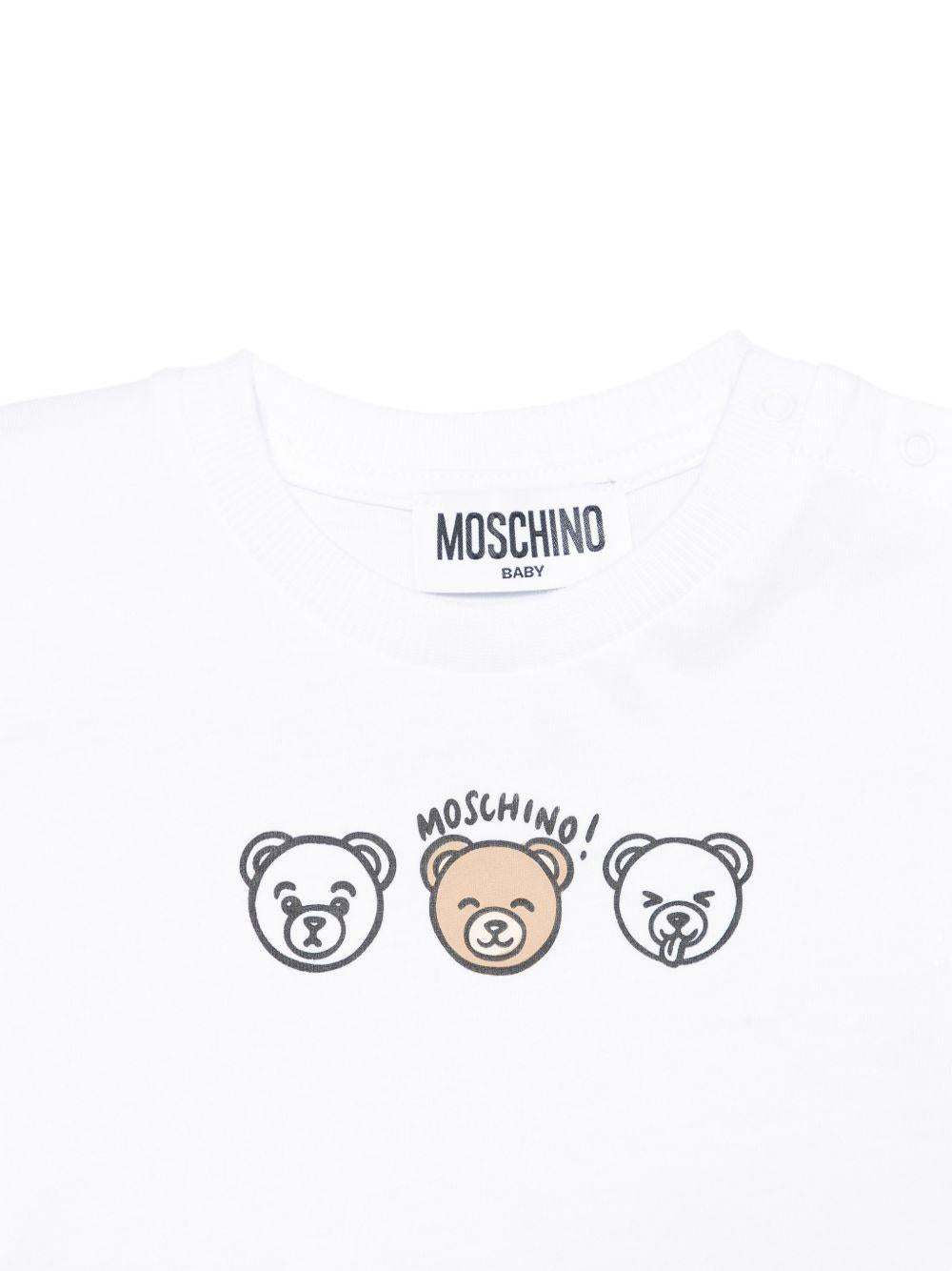 Completo bianco/azzurro per neonata MUG01OLXE63 86816 Moschino Kids 
