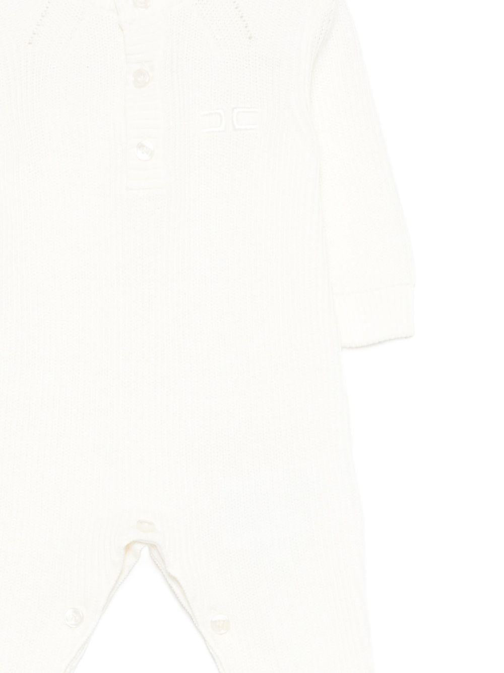 Tutina bianca per neonata ENTU137CFL061 0000 Elisabetta Franchi Kids 