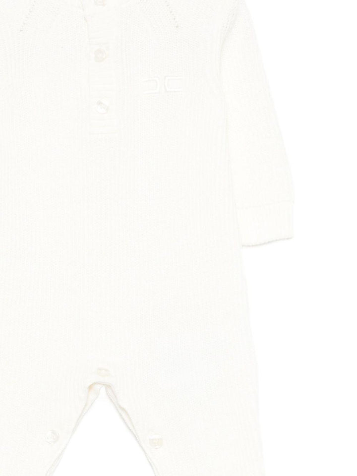 Tutina bianca per neonata ENTU137CFL061 0000 Elisabetta Franchi Kids 