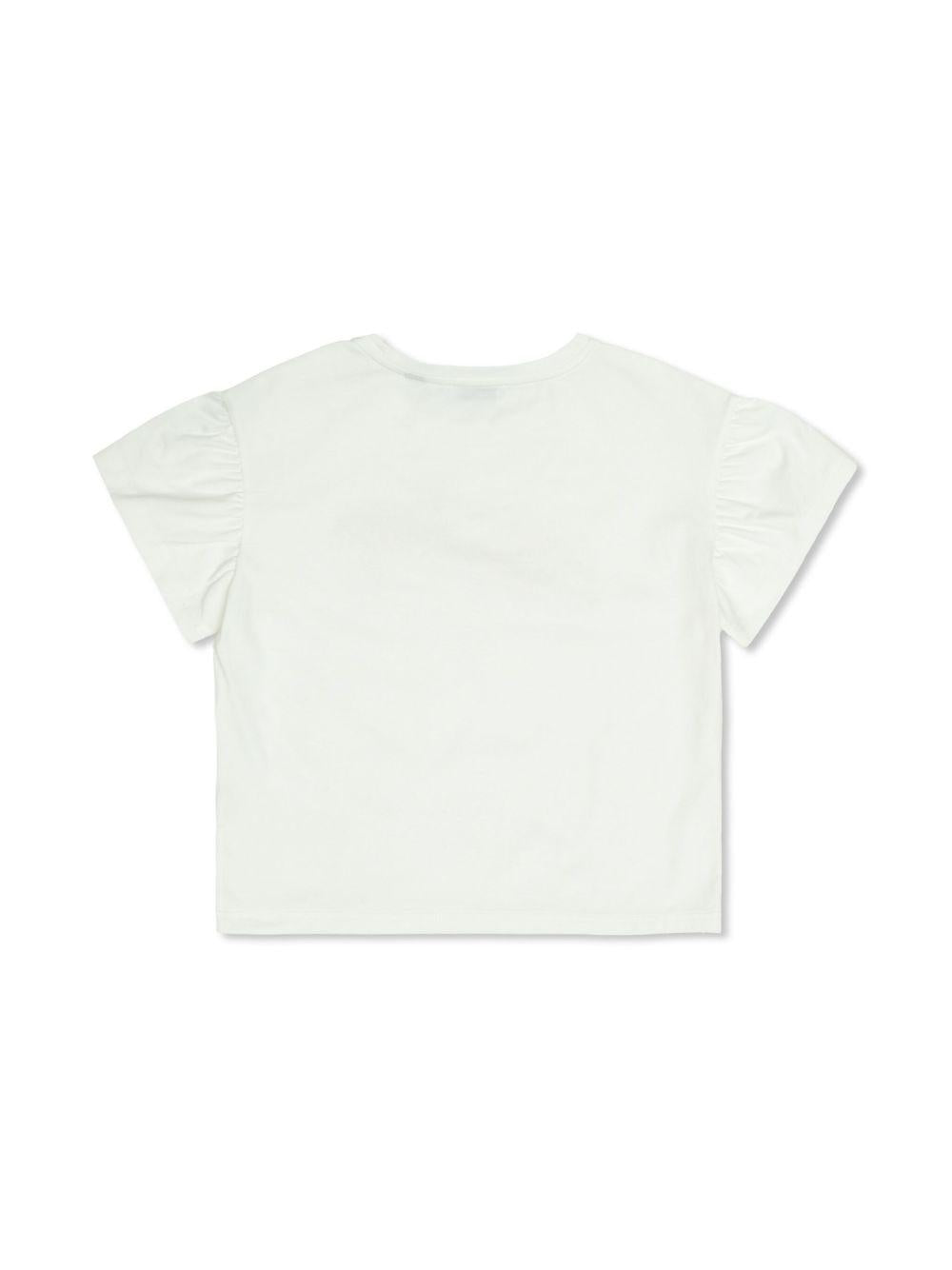 T-shirt bianca per neonata 8100319 A1464 Burberry Kids 
