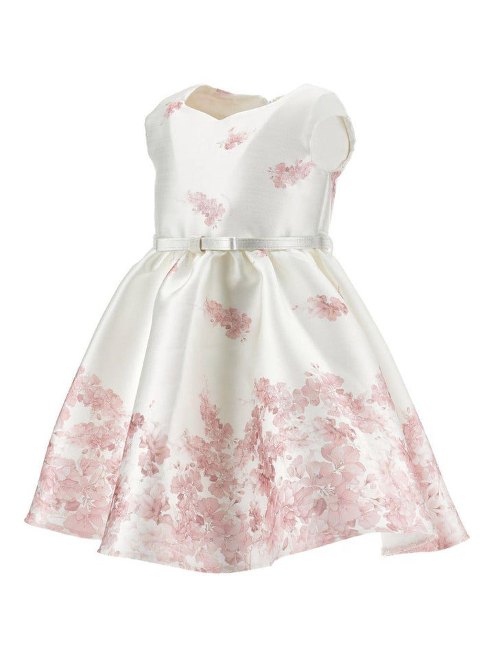 Abito bianco/rosa per neonata 73G9057673 0191 Monnalisa Kids 
