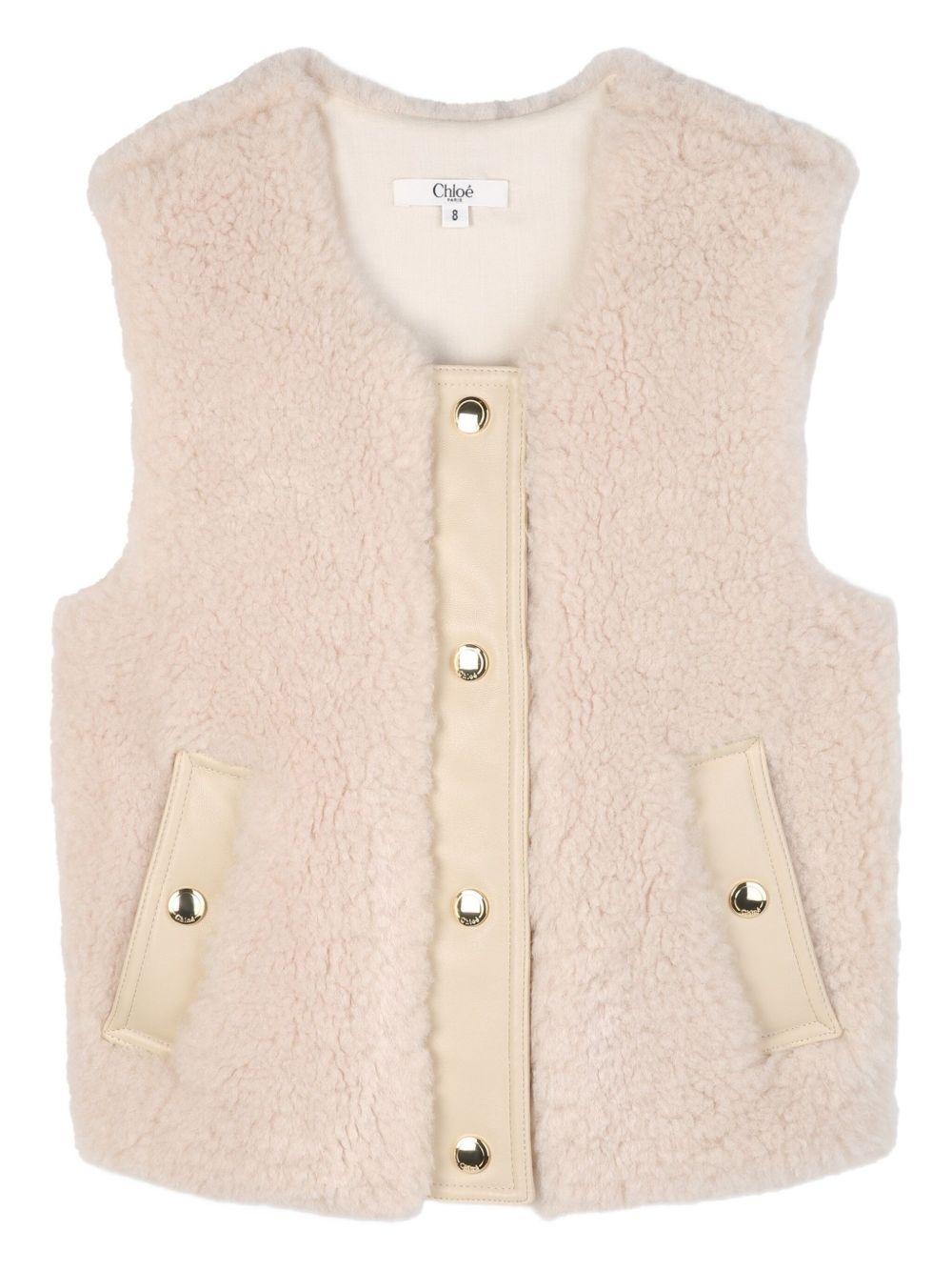 Gilet beige per bambina C20671 281 Chloe 