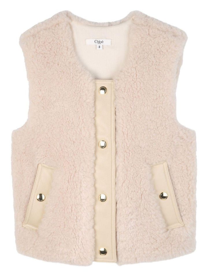 Gilet beige per bambina C20671 281 Chloe 