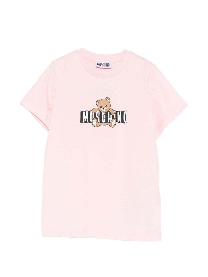 T-shirt rosa per bambino HZM058LAA03 50209 Moschino Kids 