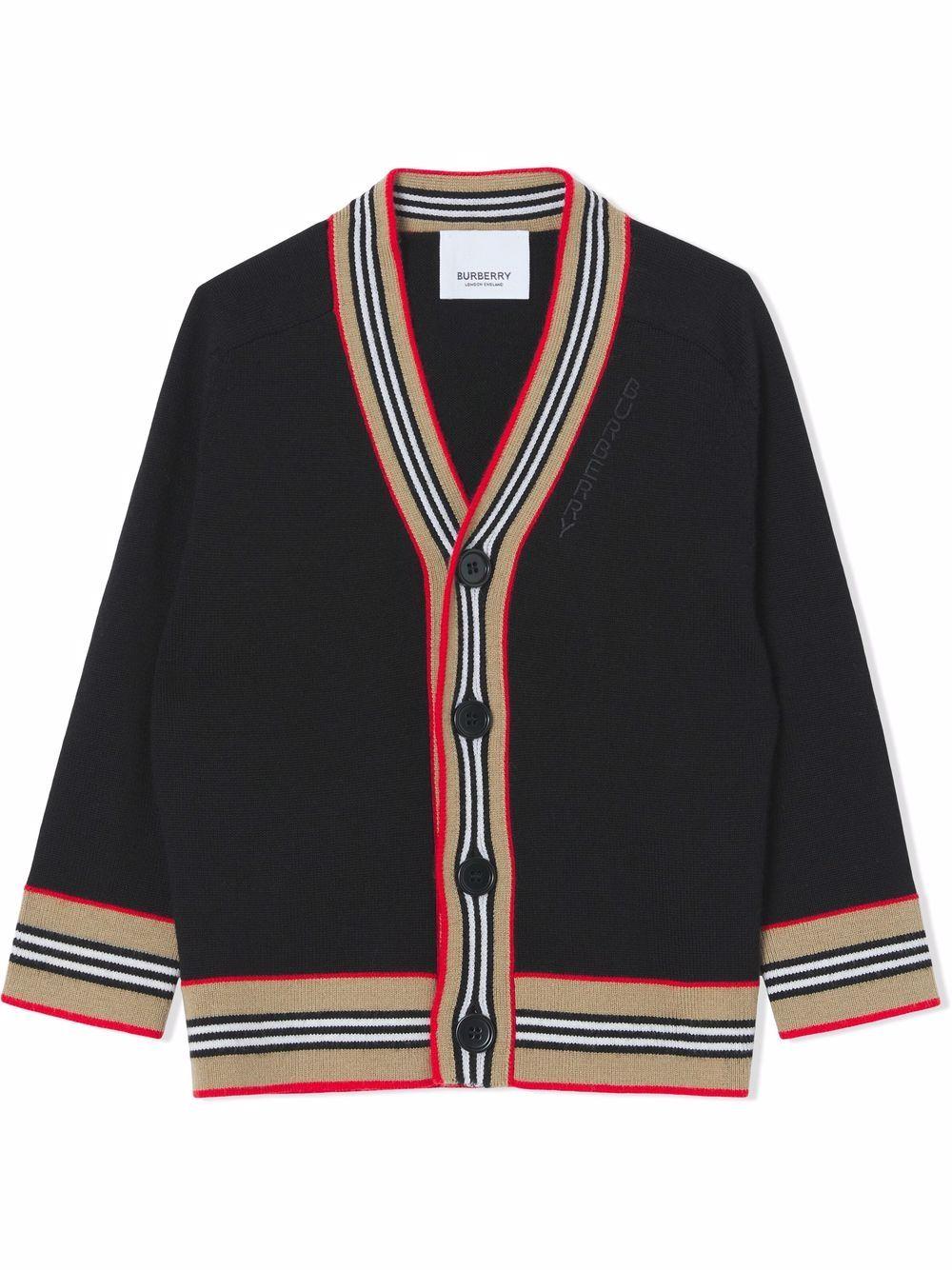 Cardigan nero per neonata 8047616 A1189 Burberry Kids 