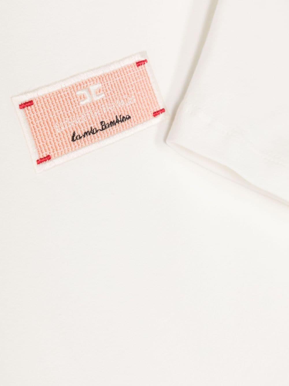 White t-shirt for girls with logo