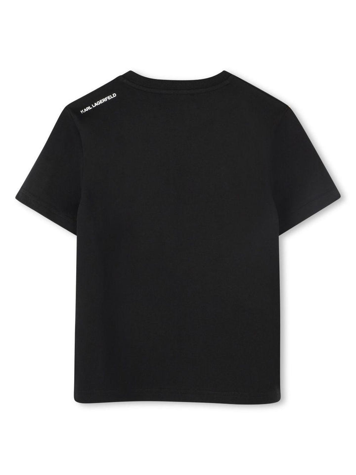 T-shirt nera per bambino